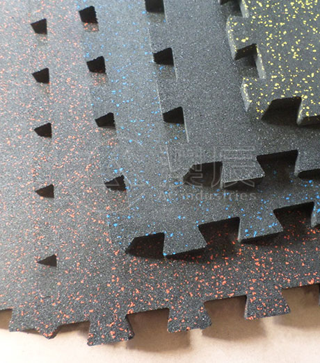 ACM05003-2 Interlocking Speckled Rubber Tile