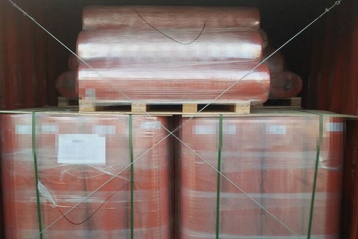 The rubber sheet and PVC roll will be shipped to the UAE