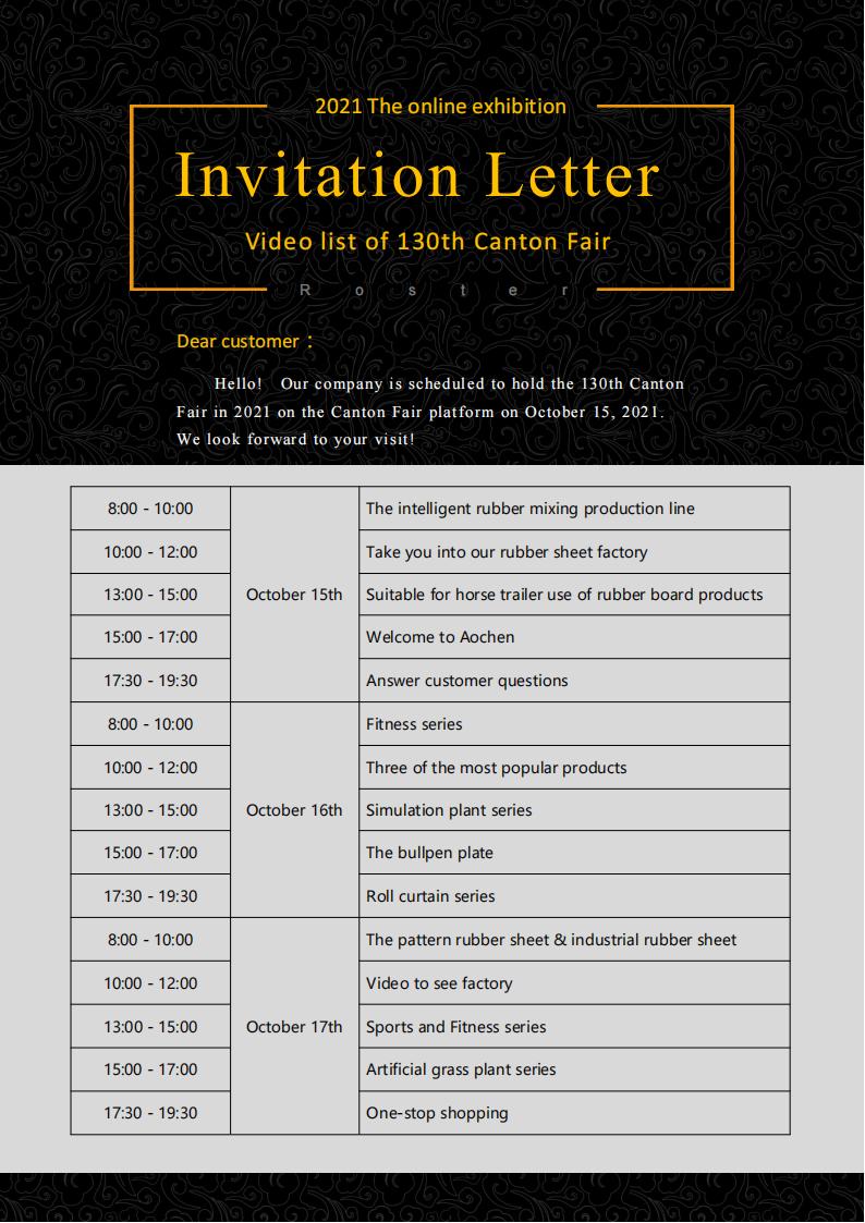 Invitation Letter