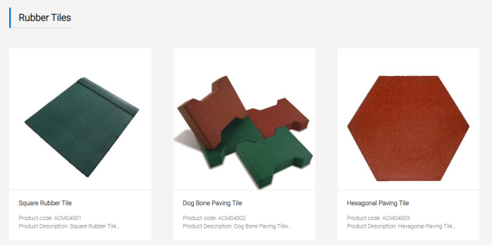 Rubber floor tile for stables, training, riding etc