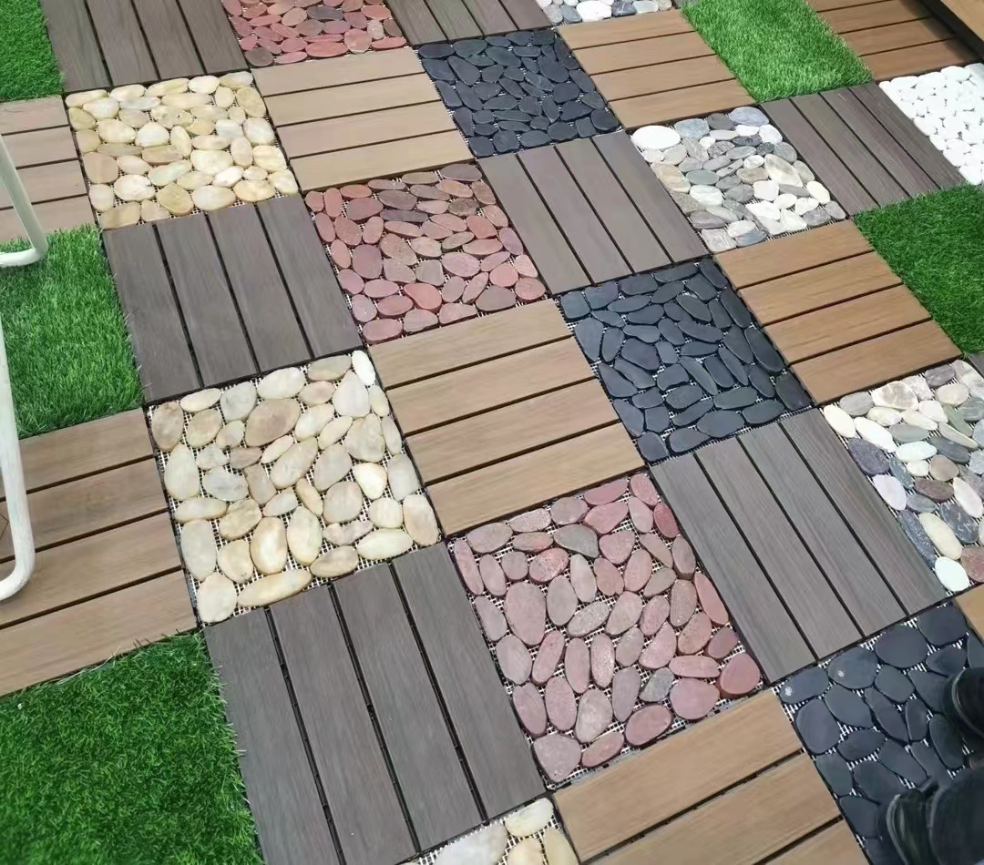 ACW26007 Spliced Wood flooring - Stone sheet: a beautiful and durable choice for outdoor flooring