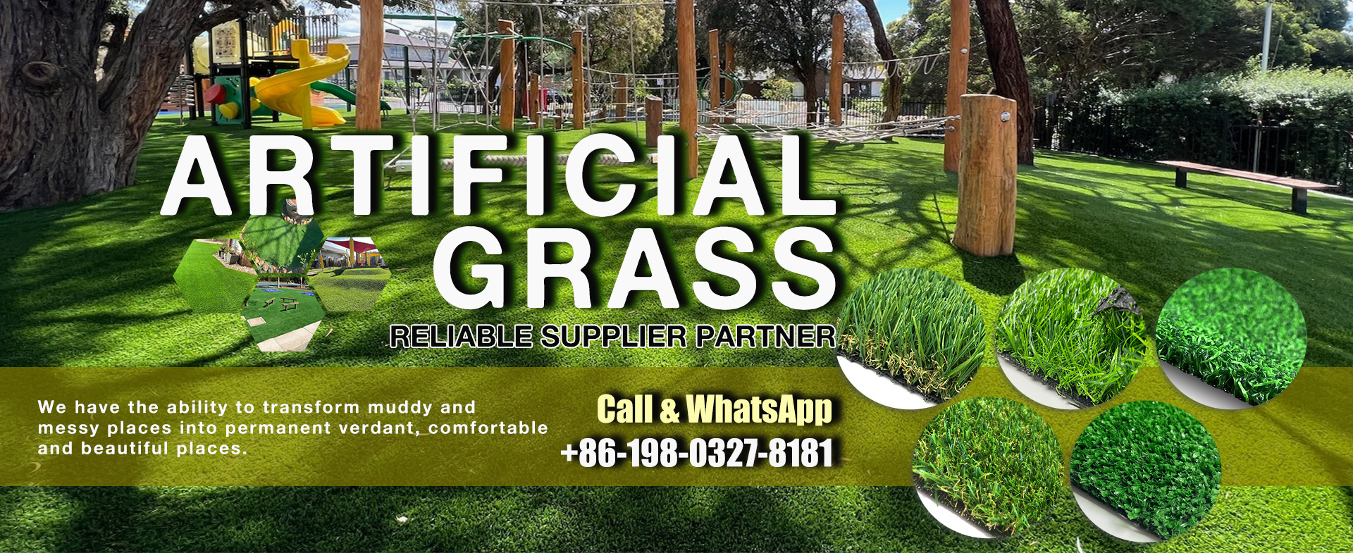 Artificial turf - indoor gym and backyard, pets and golf course